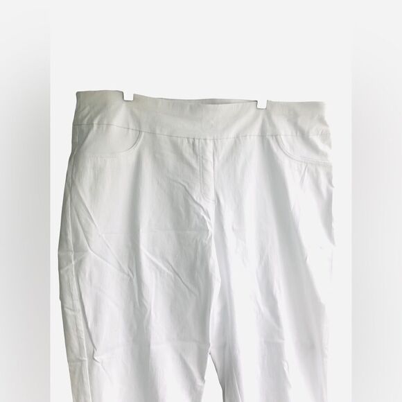 NWT Ruby Rd Women’s White Ankle Length Stretch Slimming Contour Waistband Pants - Picture 2 of 4